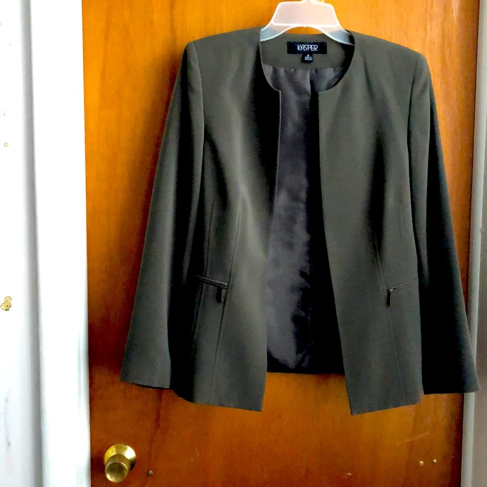 Kasper olive green jacket size 10